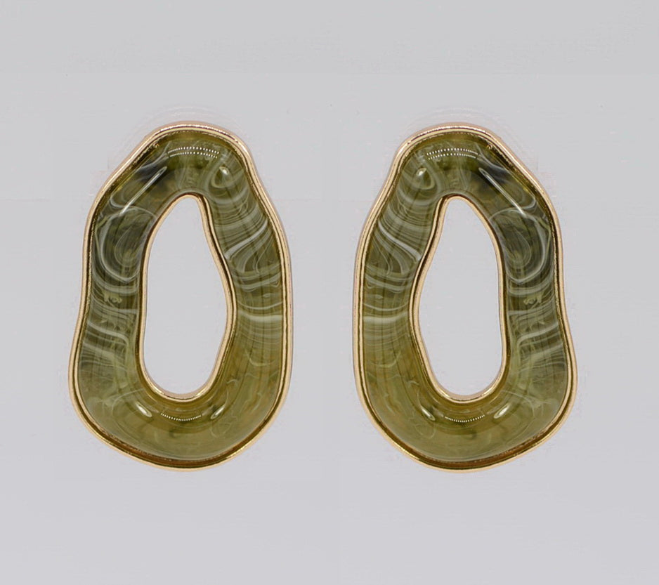 E2502 | Organic Open Hoop Earrings | 25E7240