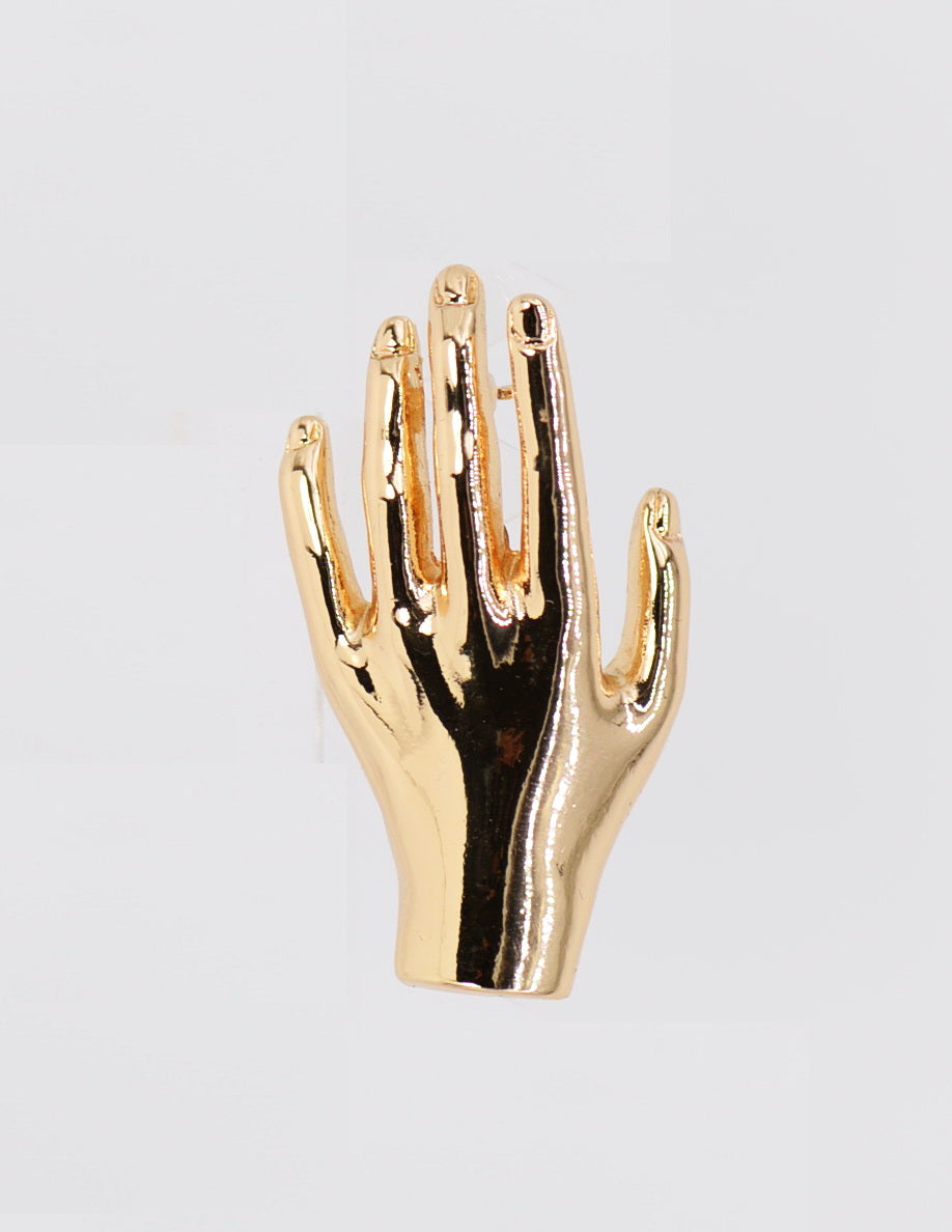 BR0430 | Sculptural Hand Statement Brooch | 25P1057