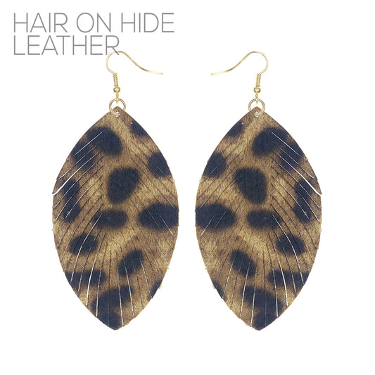 E1535 27187 Leaf Dangle Earrings