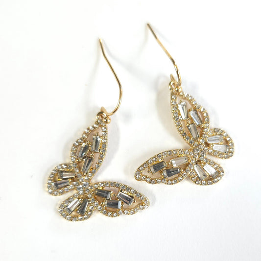 E1530 27278 Butterfly Dangle Earrings