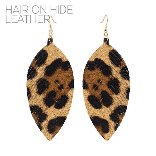 E1532 27468 Leaf Dangle Earrings