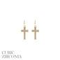 E1578 27604 Cross Dangle Earrings