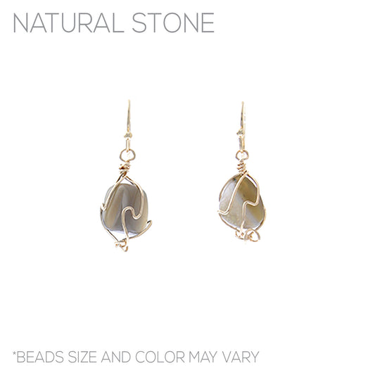 E1508 27865 Stone Dangle Earrings