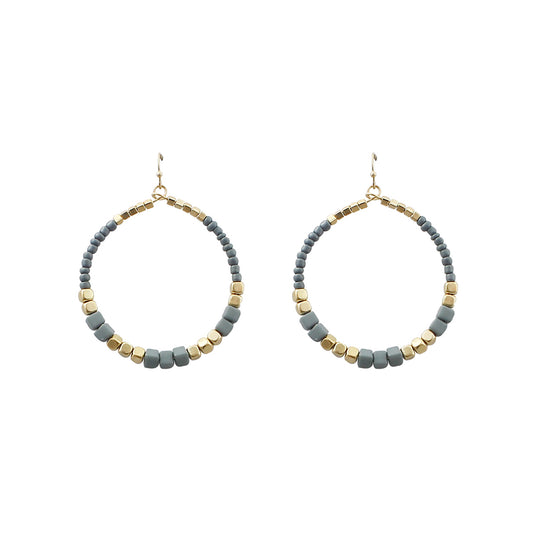 E1445 27914 Circle Dangle Earrings