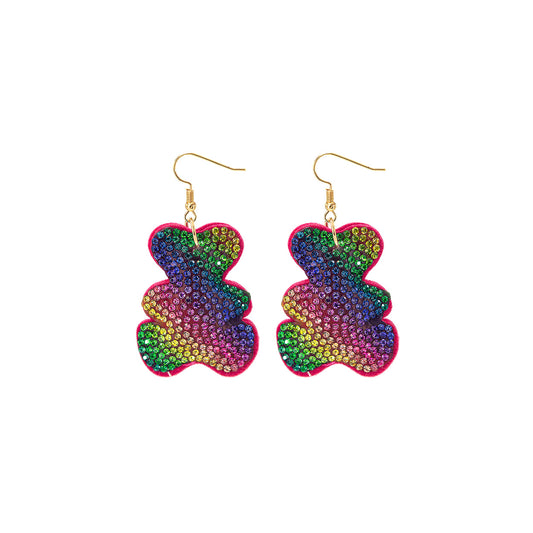 E1517 28310 Bear Dangle earrings