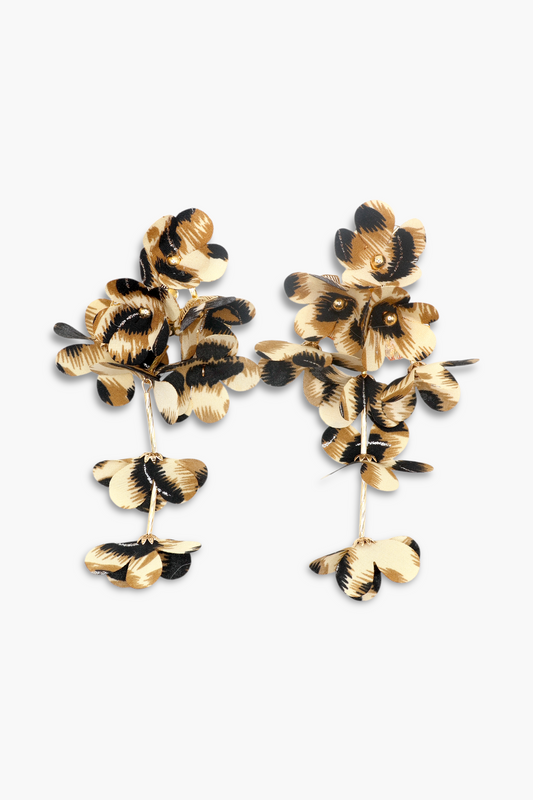 E2106 | Floral Fabric Drop Earrings | FG2433