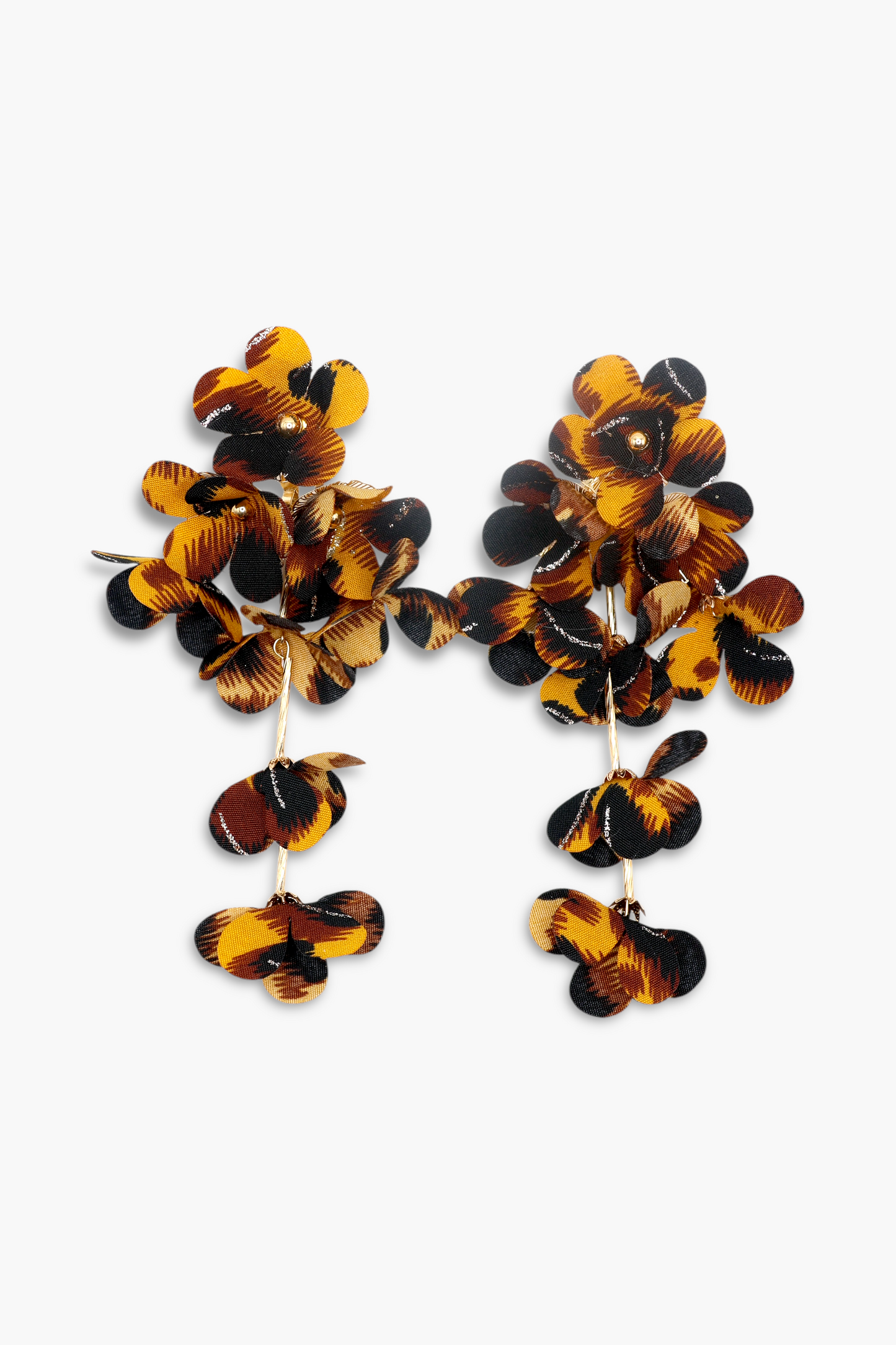 E2106 | Floral Fabric Drop Earrings | FG2433