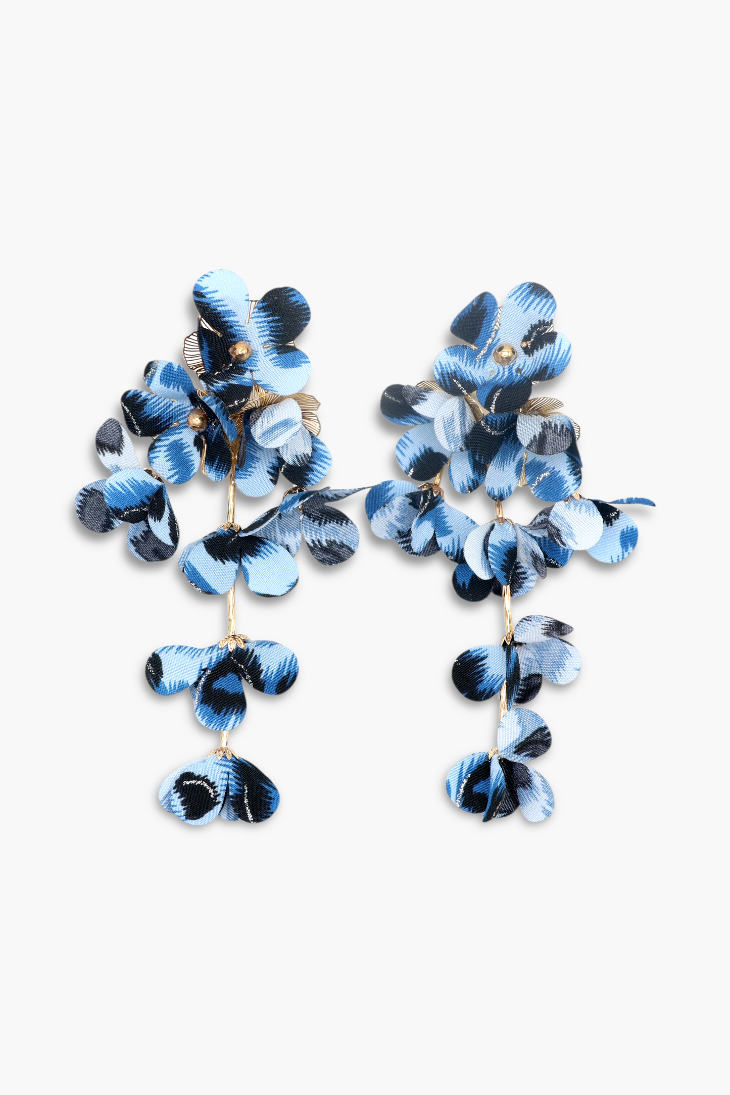 E2106 | Floral Fabric Drop Earrings | FG2433
