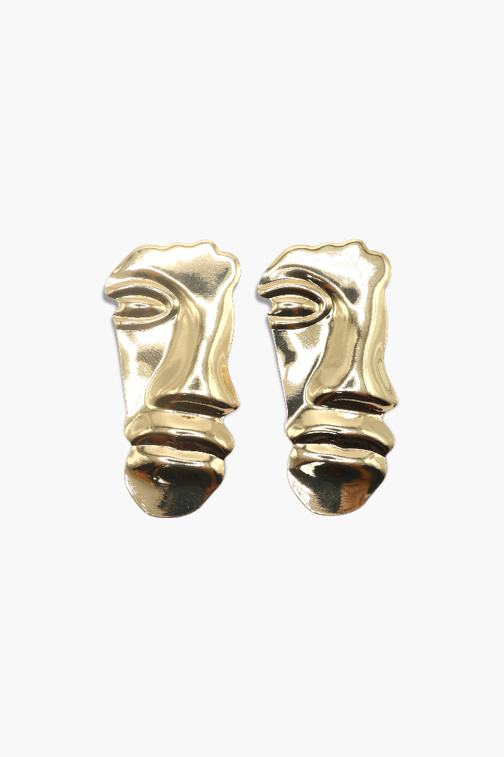 E2100 | Gold Face Earrings | GFG2212