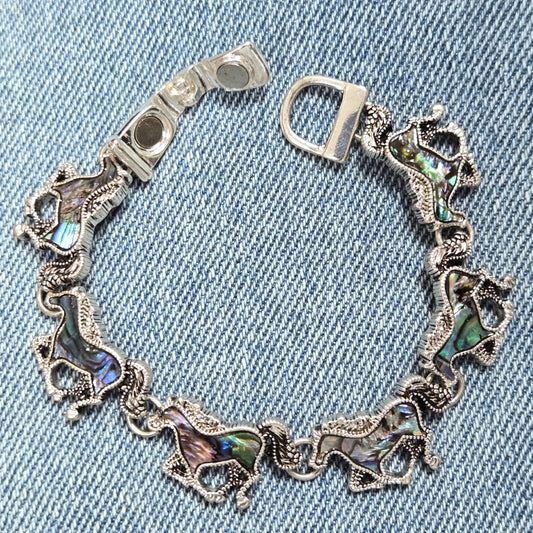 B0191 AB9049 Horse Shapes Linked Bracelet