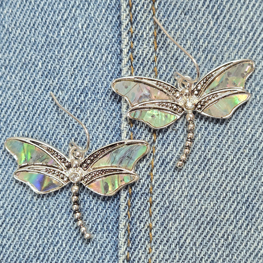 E1080 AE0425 Animal Dragonfly Shape Drop Dangle Earrings