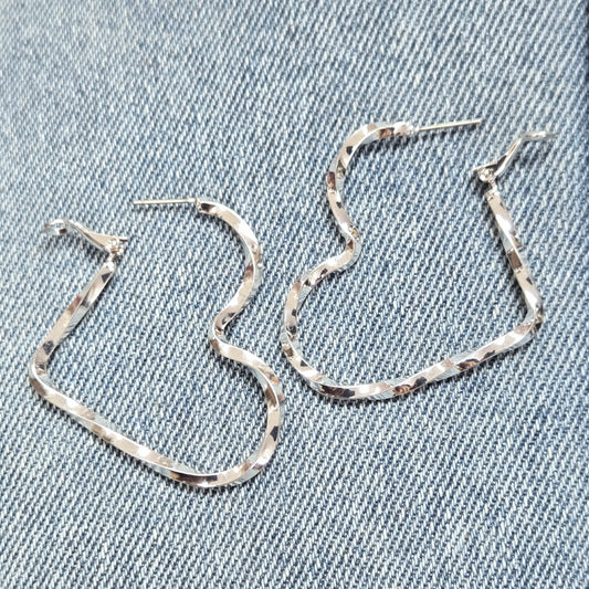 E1367 AE3827 Drop Hoop Earrings