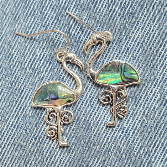 E1335 AE3895 Flamingo Dangle Earrings