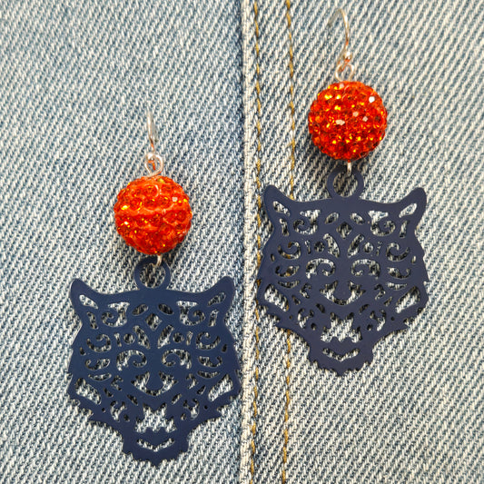 E1074 AE4013 Thin Metal Animal Design Drop Dangle Earrings