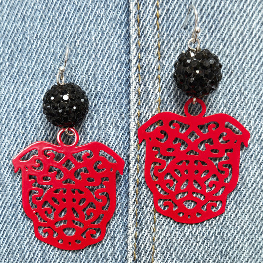 E1076 AE4014 Thin Metal Animal Design Drop Dangle Earrings