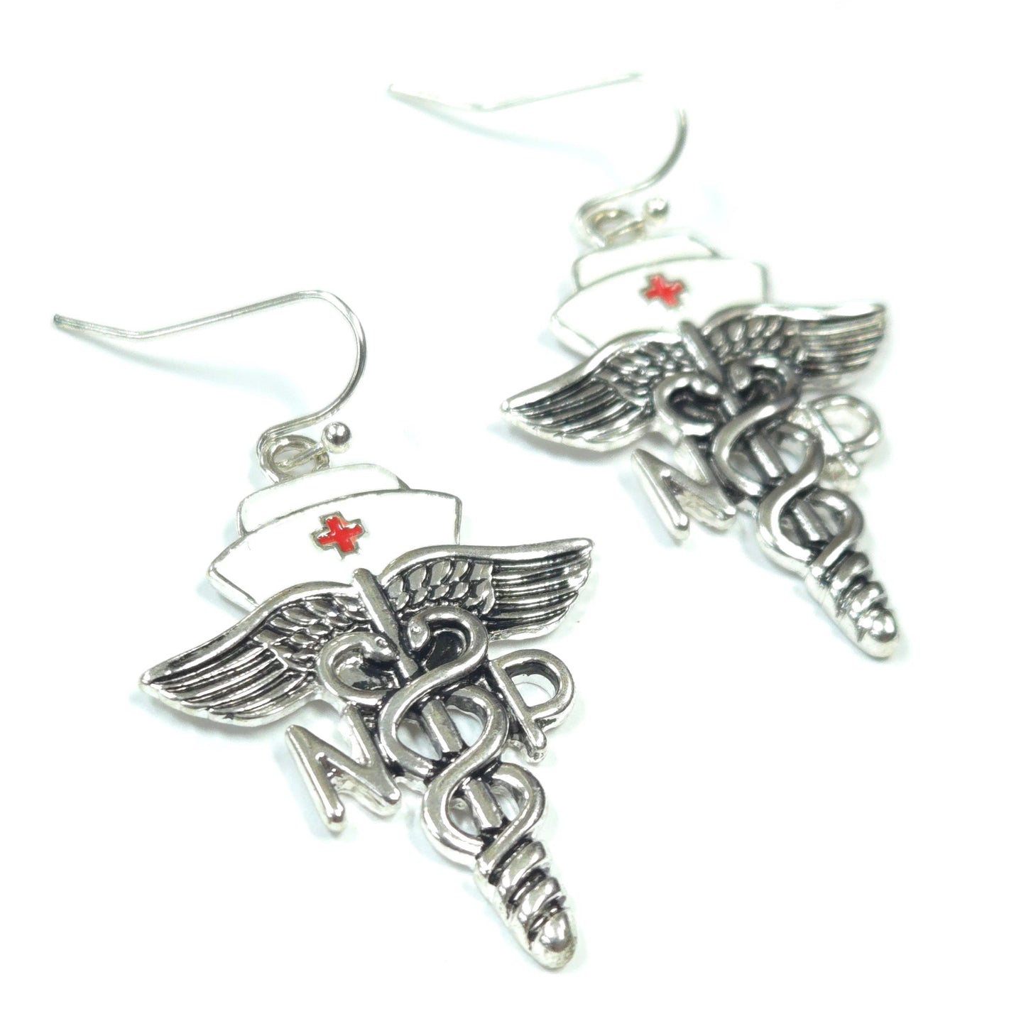 E1961 | Caduceus Symbol Drop Earrings | AE4140