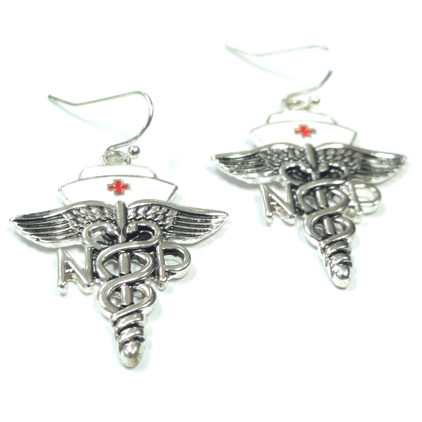 E1961 | Caduceus Symbol Drop Earrings | AE4140