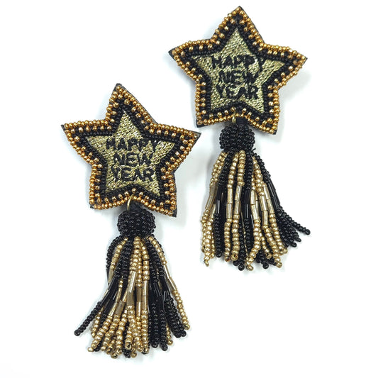 E1965 AE6373 Happy New Year Earrings
