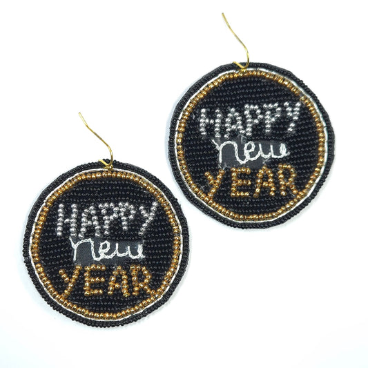 E1964 AE6374 Happy New Year Earrings