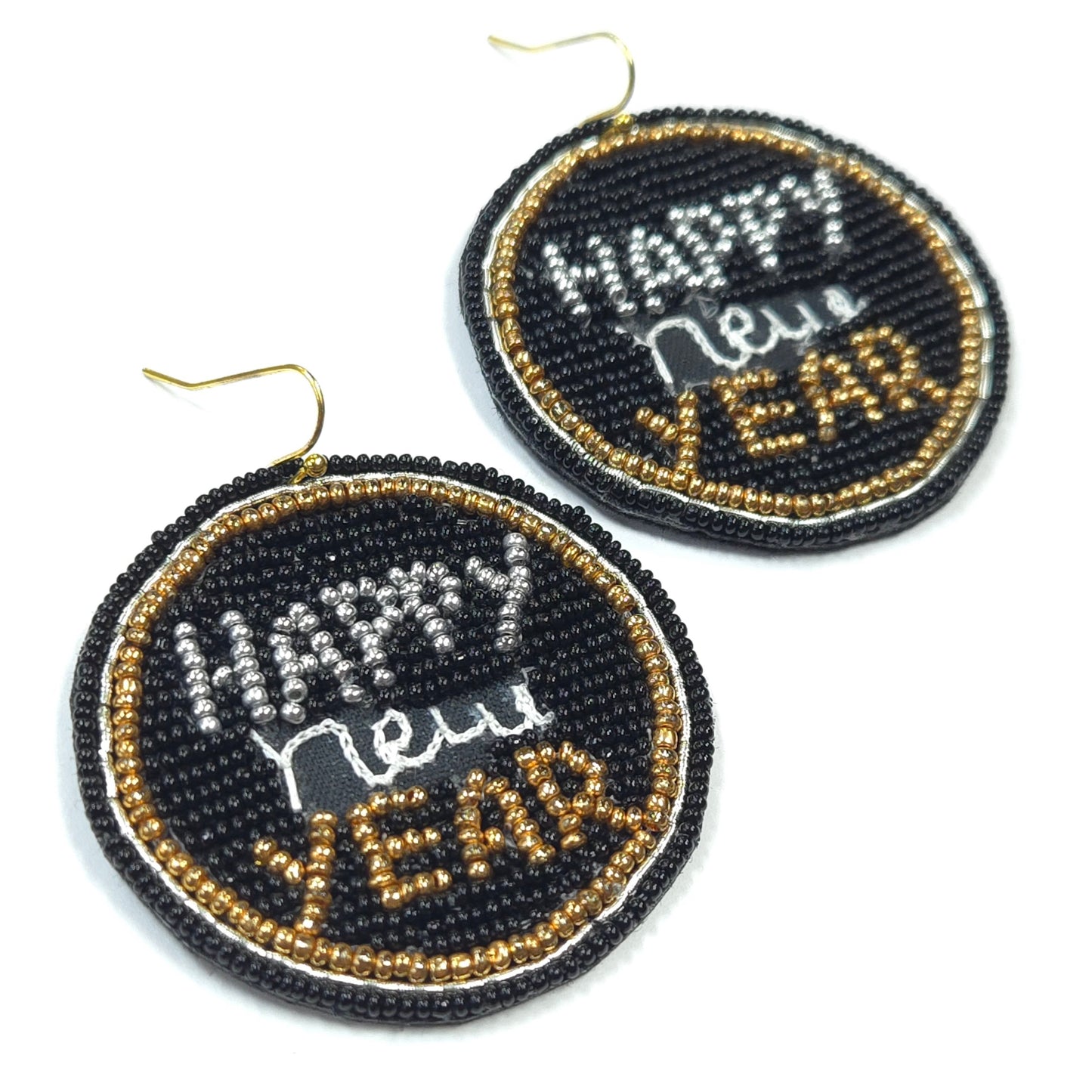 E1964 AE6374 Happy New Year Earrings