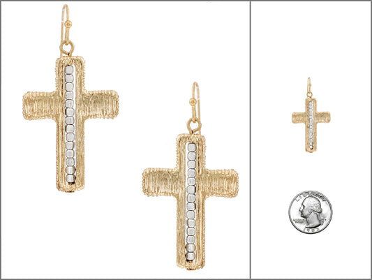 E1778 AE7351  Cross Earrings