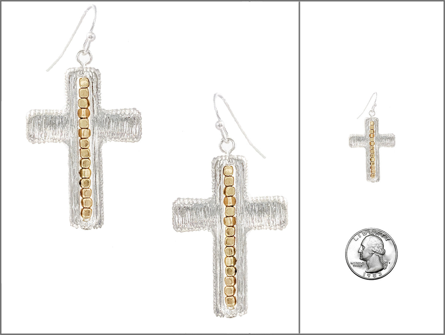 E1778 AE7351  Cross Earrings