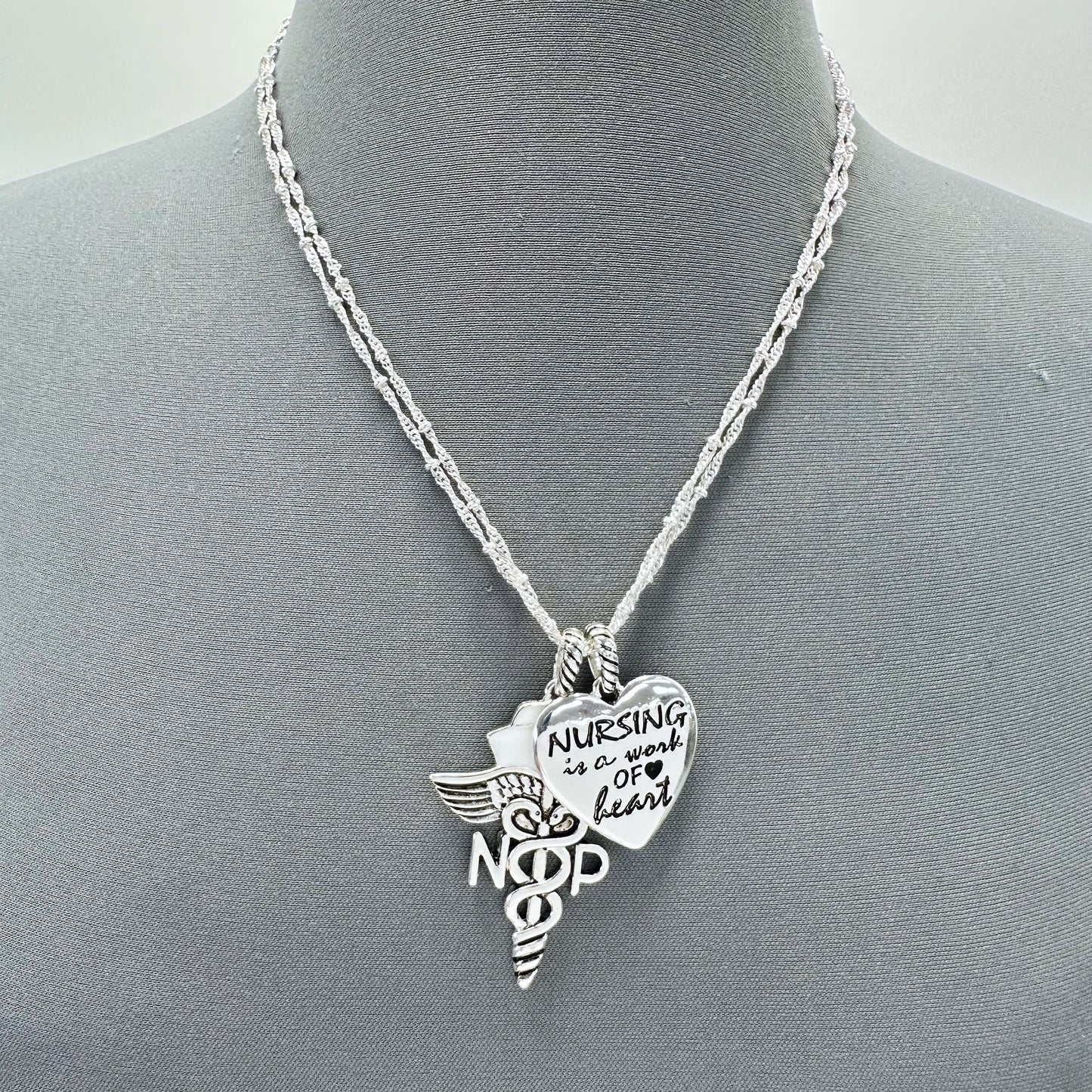 N0292 AN2717 NP Nursing Nurse Design Pendant Necklace