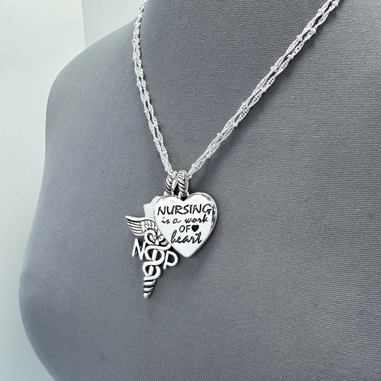 N0292 AN2717 NP Nursing Nurse Design Pendant Necklace