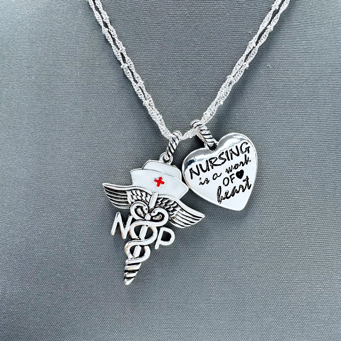 N0292 AN2717 NP Nursing Nurse Design Pendant Necklace