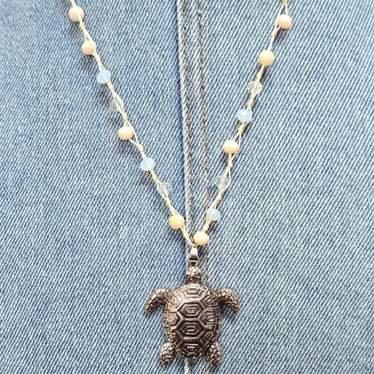 N0519 AS6271 Turtle Shape Pendant Necklace