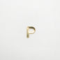 Gold letter 'P' charm on a white background