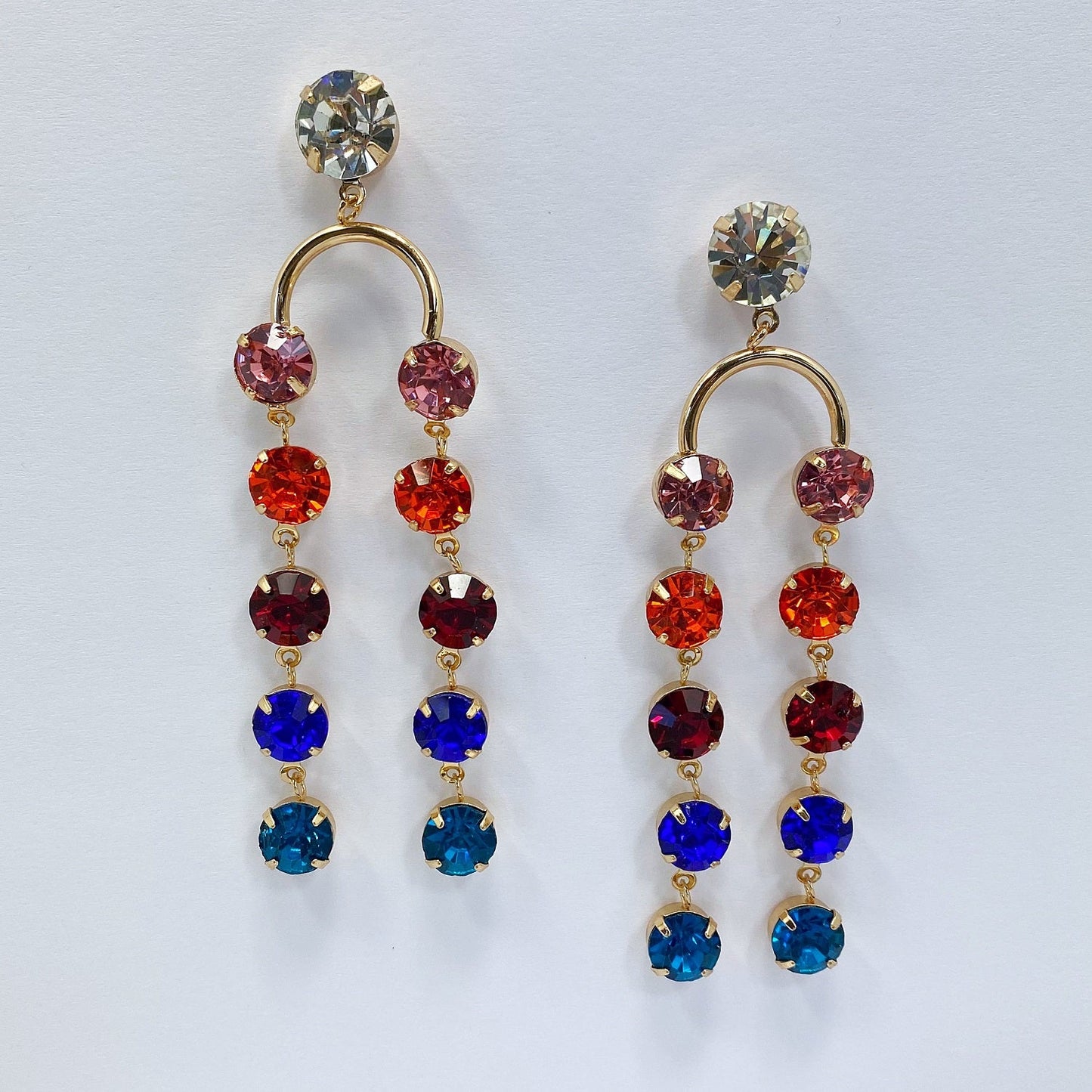 E1762 | Arch Crystal Earrings | 78E4193