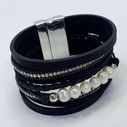 B0203 83850 Faux Leather Bracelet