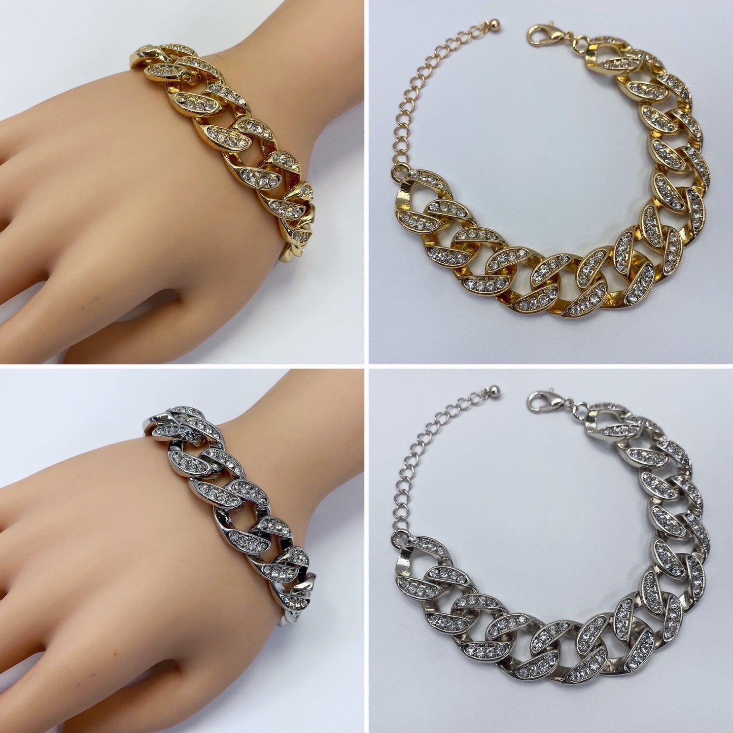 B0333 | Crystal Cuban Link Bracelet | KB5001