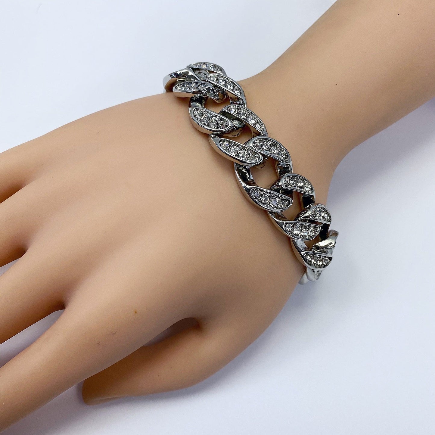 B0333 | Crystal Cuban Link Bracelet | KB5001