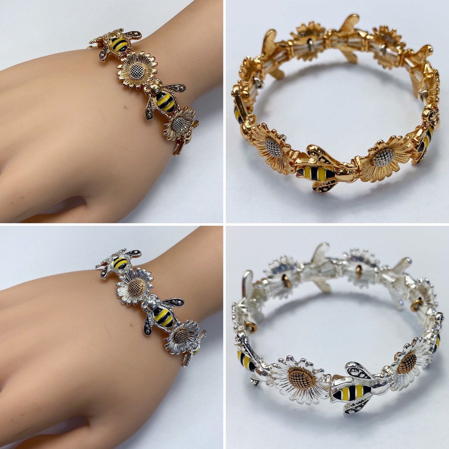 B0344 | Sunflower Bee Bracelet | QB8334