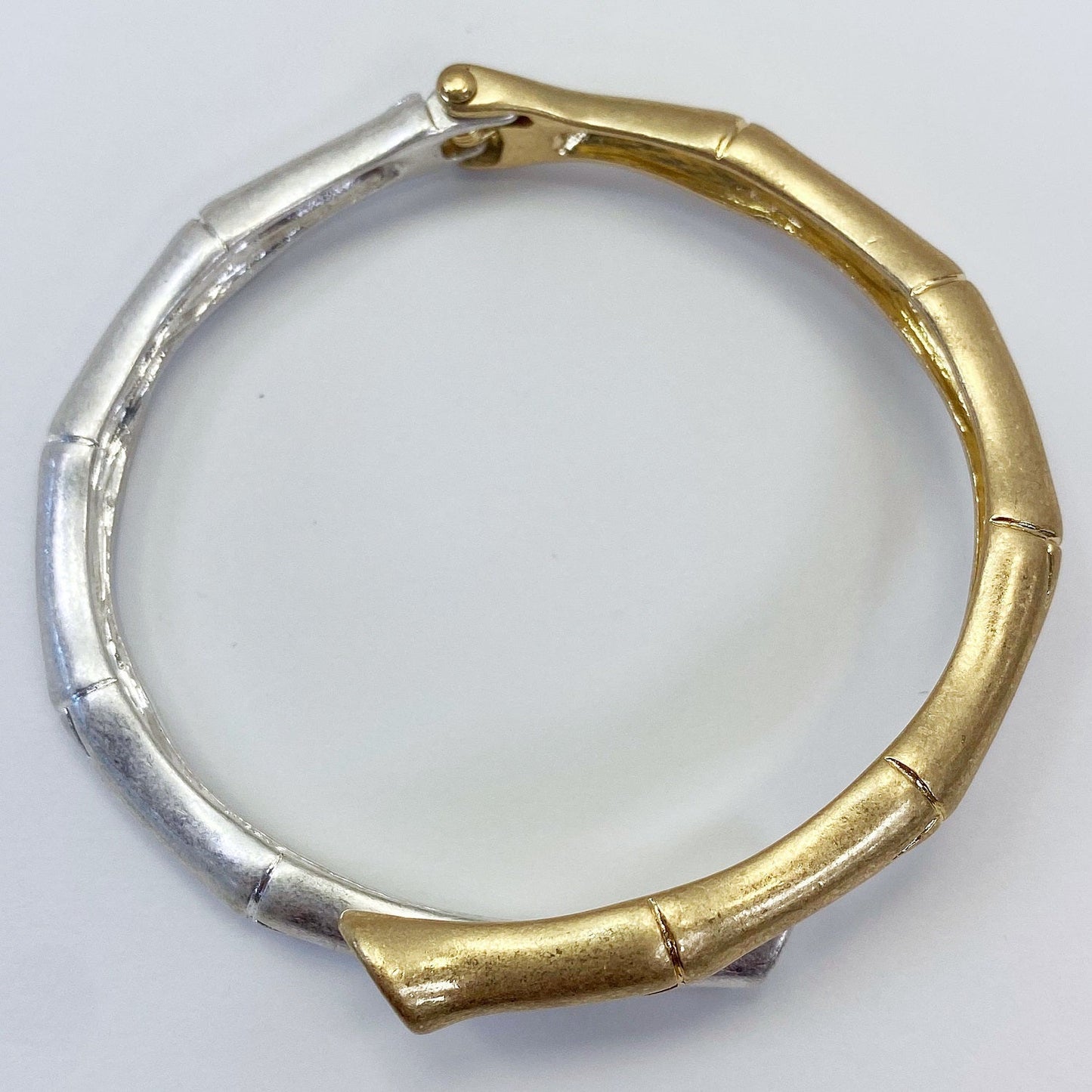 B0149 HB1785 Matte Colored Bamboo Designed Metal Bracelet