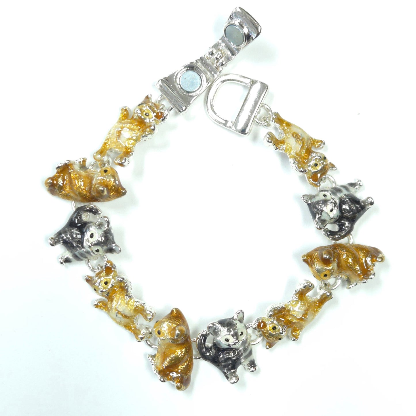 B0319 | Playful Cat Link Bracelet | BB02166