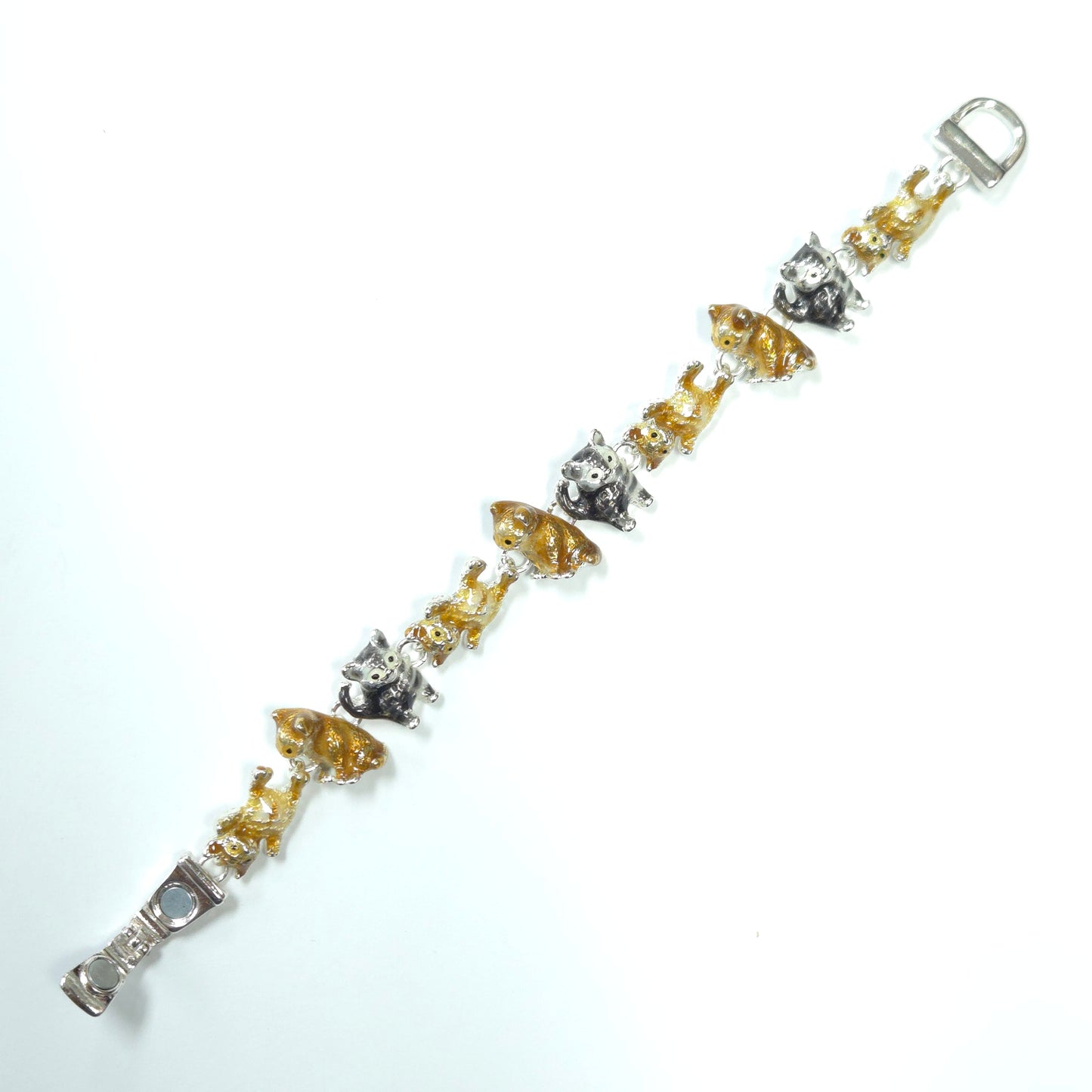 B0319 | Playful Cat Link Bracelet | BB02166
