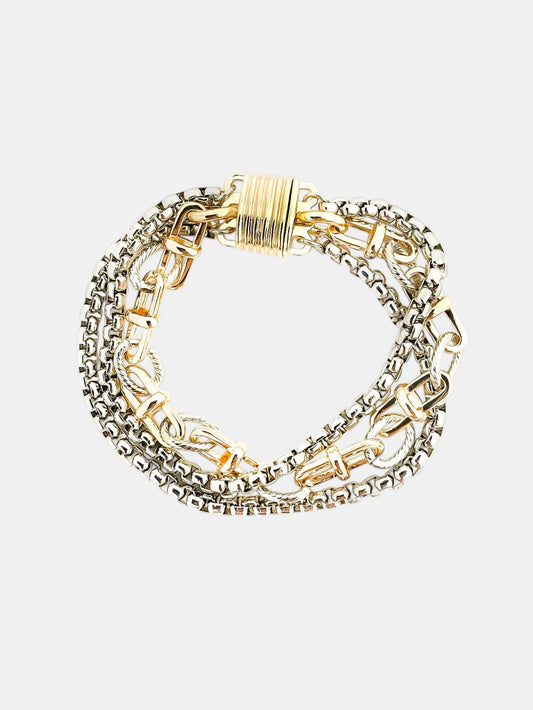 B0357 | Layered Chain Statement Bracelet | BR10014