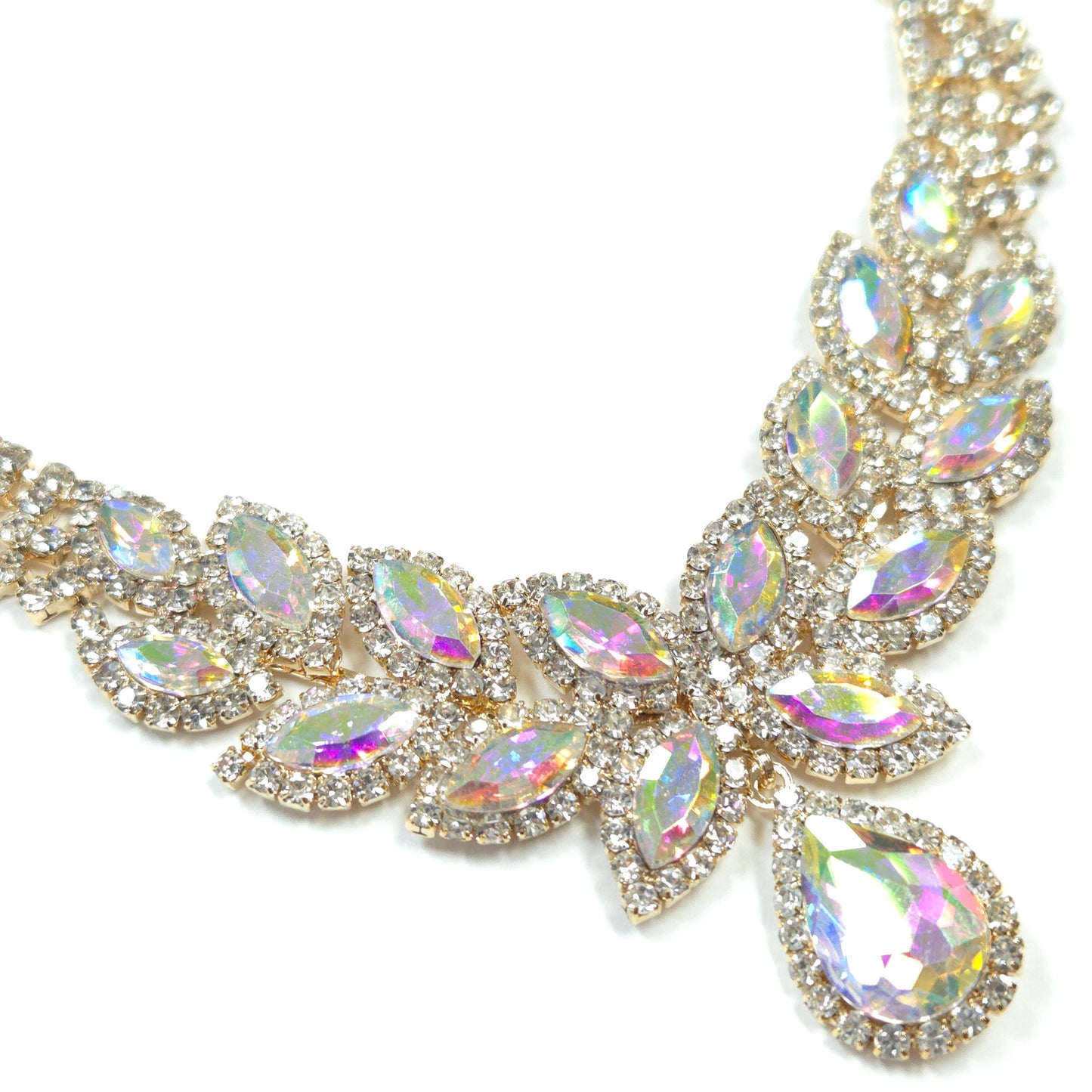 Decorative ribbon with rhinestones on a white background