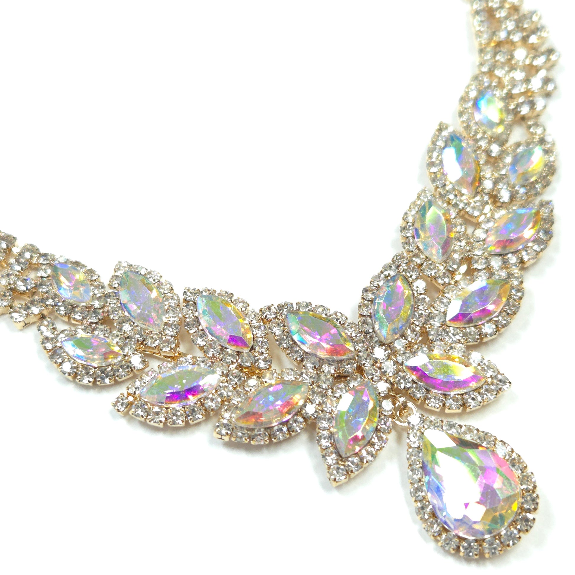 Decorative ribbon with rhinestones on a white background