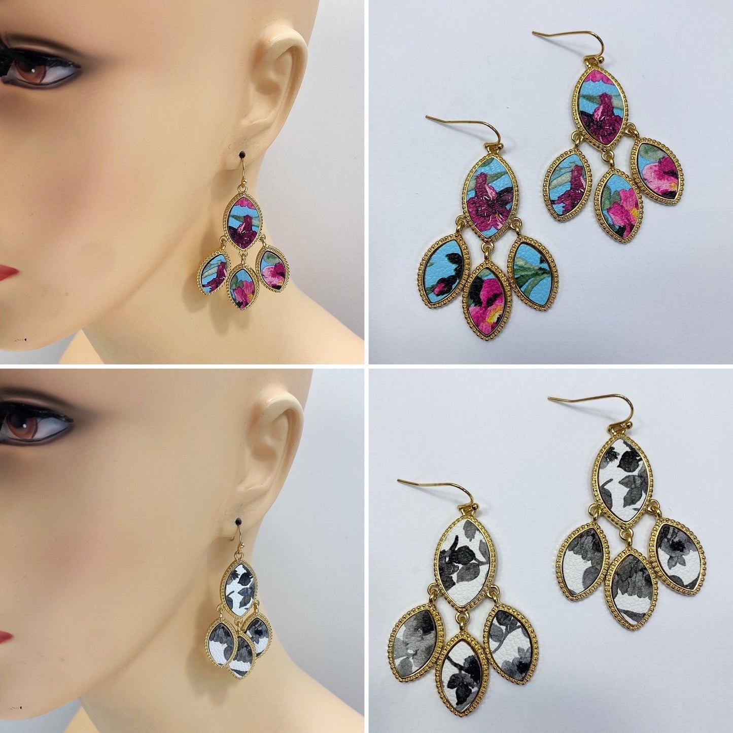 E1974 | Cascading Floral Earrings | FE2055
