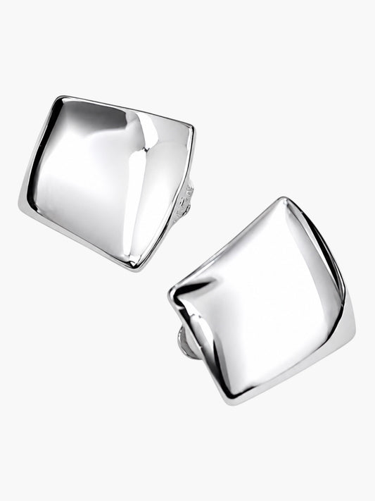 Shiny Square Clip-On Earrings - E2594