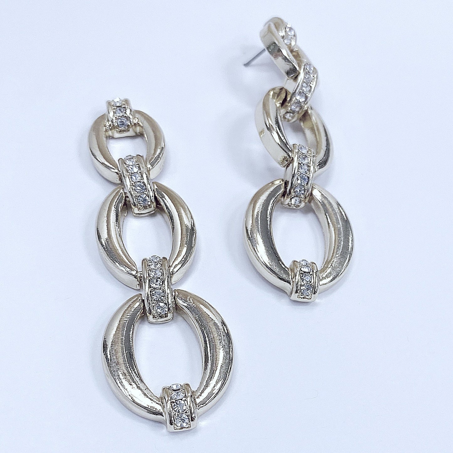 E1758 | Crystal Chain Earrings | 25E1437