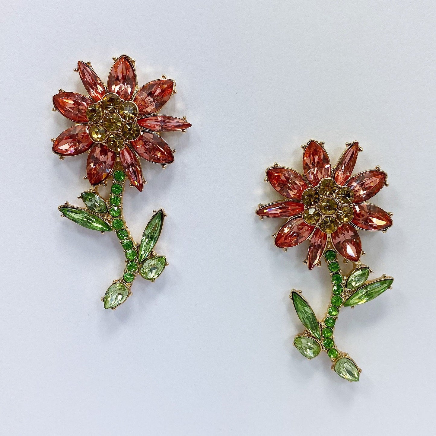 E1959 | Crystal Flower Earrings | 25E1312