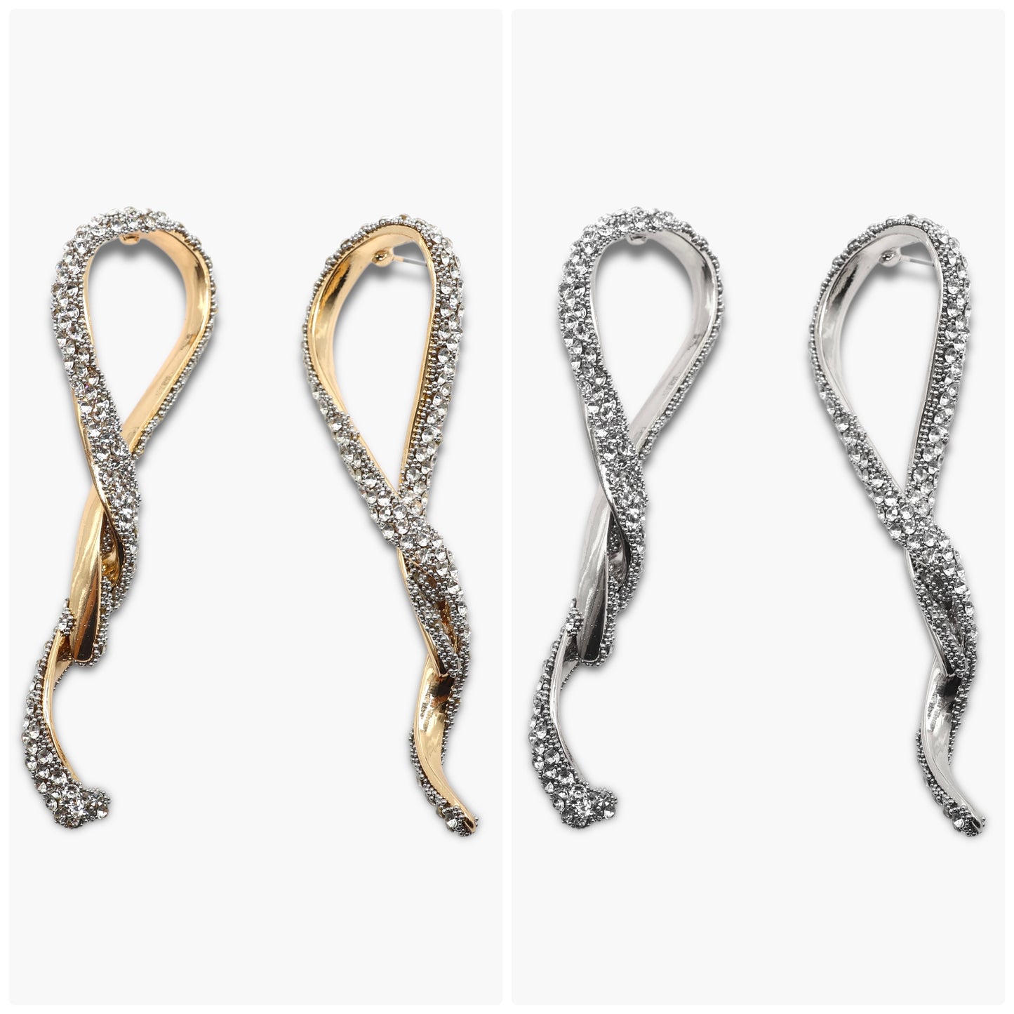 E0088 | Crystal Twist Earrings | KE2623