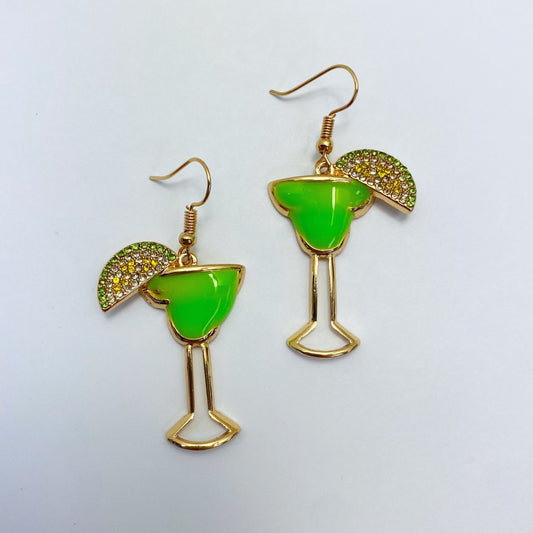 E1431 27947 Cocktail Glass Earrings