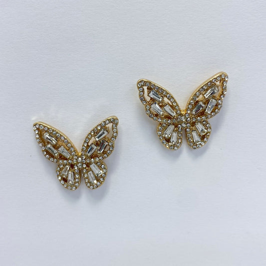 E1504 27277 Butterfly Stud Style Earrings