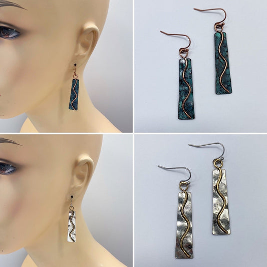 E1193 QE6536 Vintage Retro Style Drop Dangle Earrings